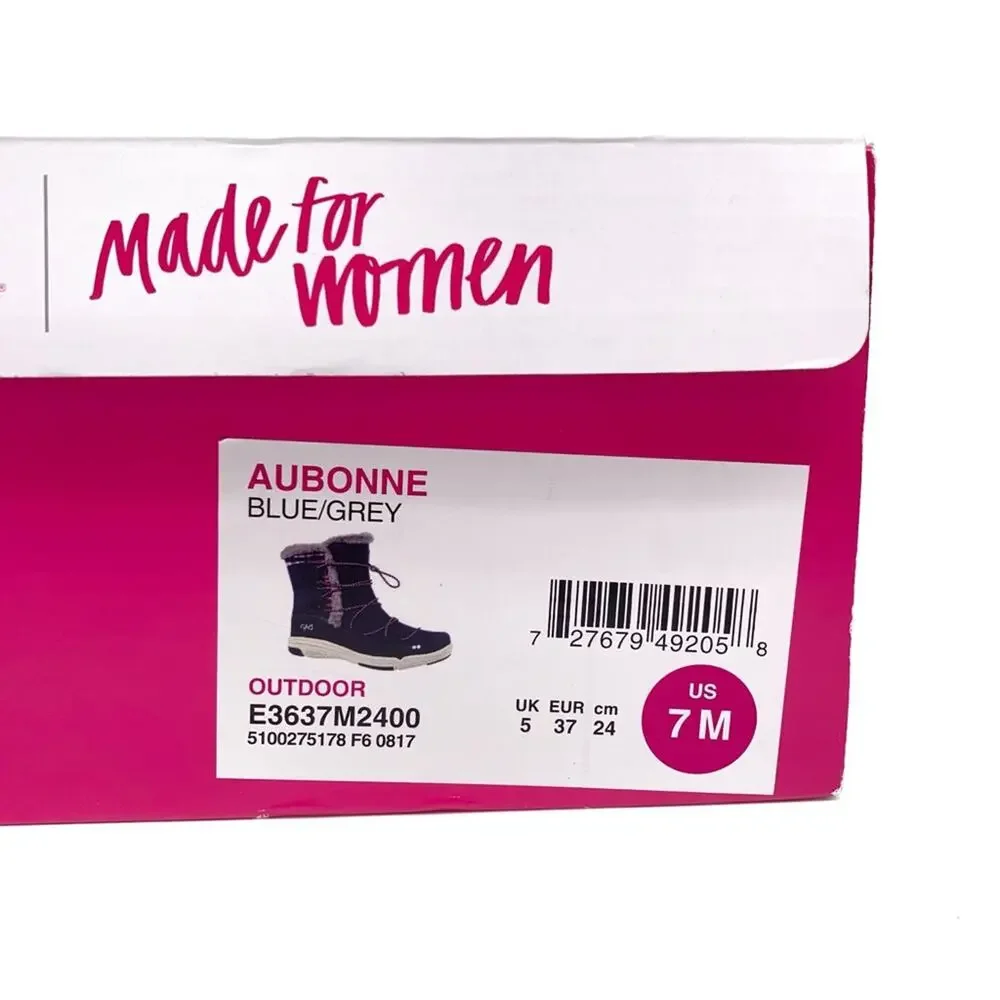 RYKA Aubonne Outdoor Winter Boot Blue Grey Pink 7